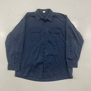 Vintage 80s Big Ben Blue Canvas Workwear Shirt
